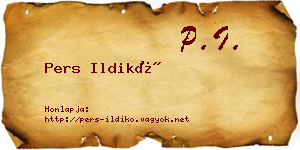 Pers Ildikó névjegykártya