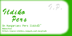 ildiko pers business card